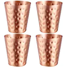 Pure Hammered Copper 2oz Shot Glass 60ml – for Home Bar & Gift Set Moscow Mule Cup
