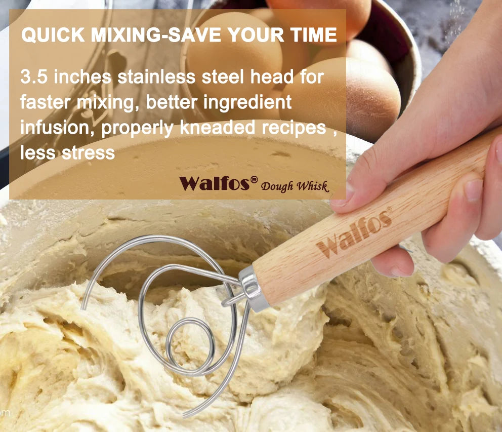 WALFOS Natural Rattan Fermentation Wicker Basket Dough Basket Baguette French Bread Basket Mass Fermentation Baskets Banneton