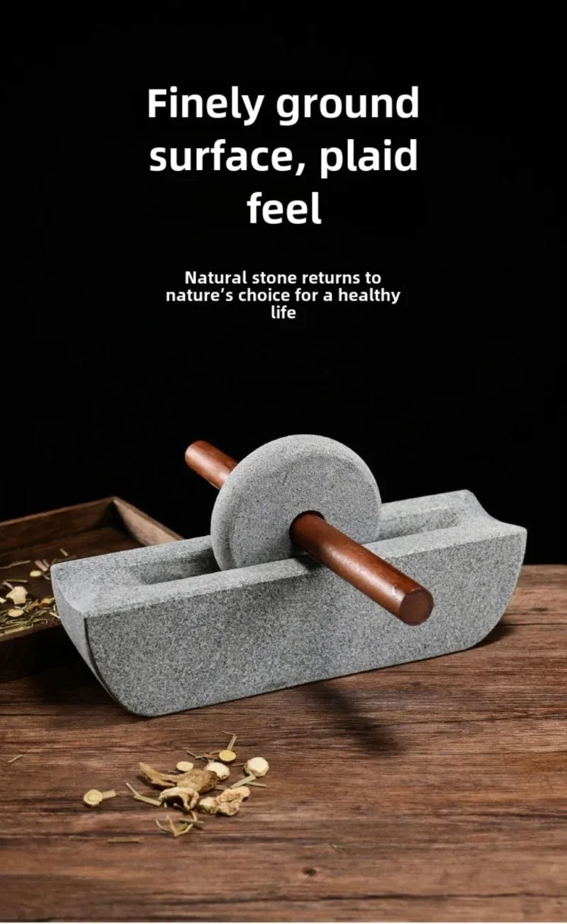 Stone Mill Dynasty Tea Mill Small Stone Mortar Pounding Mortar Rolling Mill Point Tea Matcha Tea Powder Tea Cake Grinding Machin