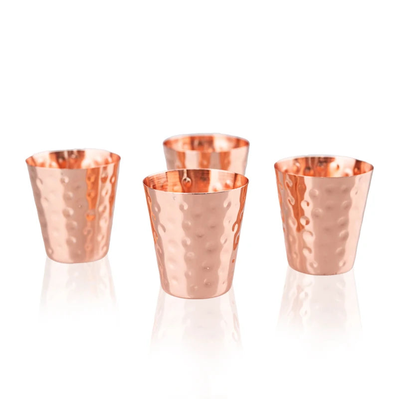 4Pcs New 100% Copper Cups Pure Solid