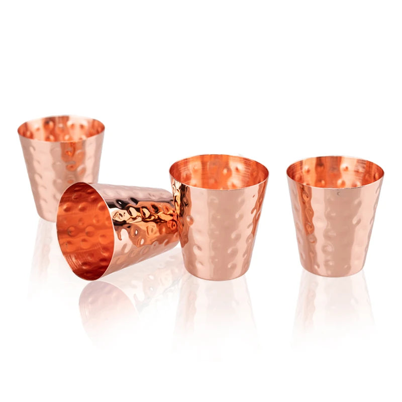4Pcs New 100% Copper Cups Pure Solid