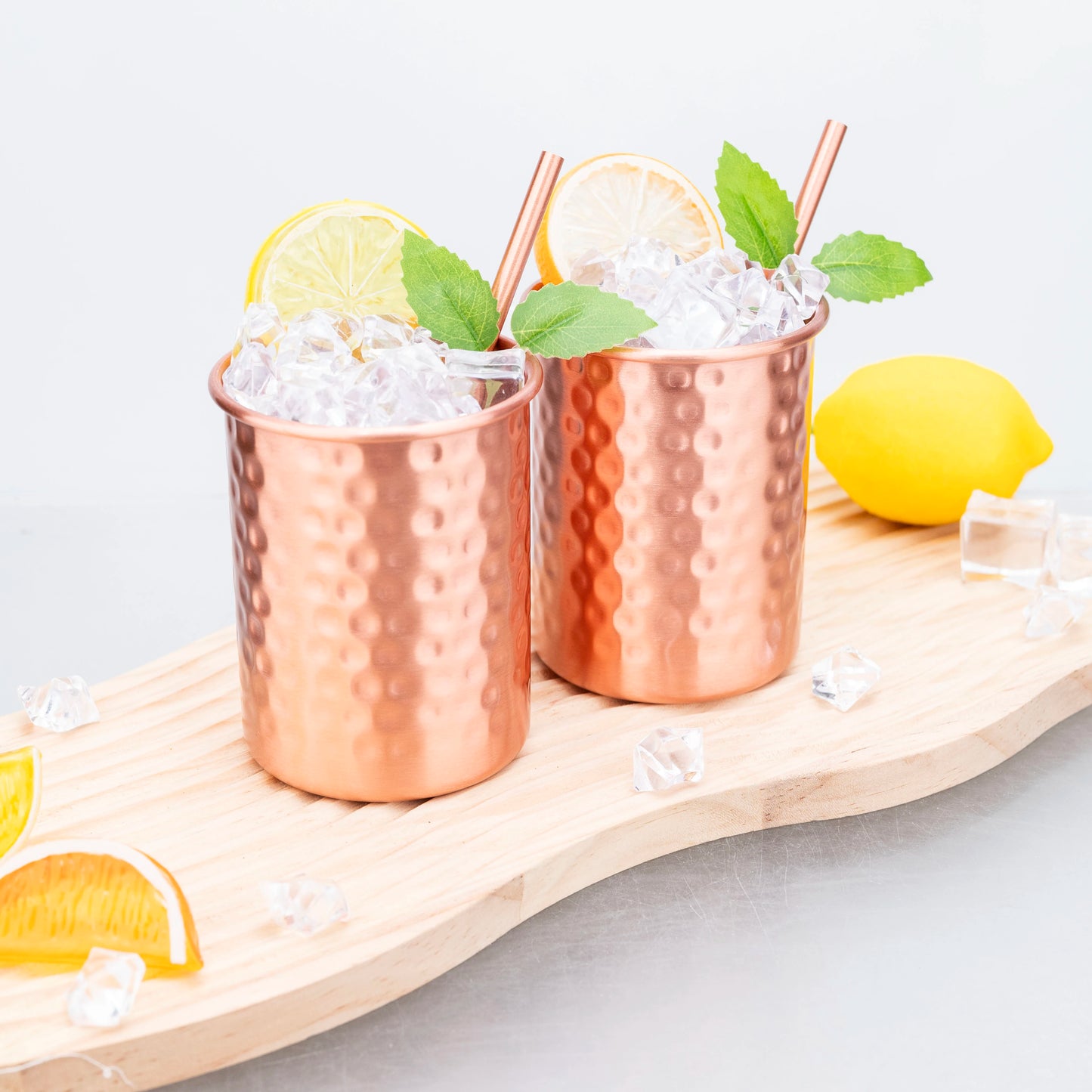 Copper Moscow Mule Mug With Straw 2/4PCS