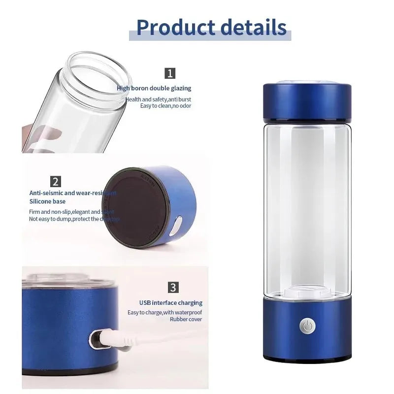 Hydrogen Rich Water Generator Electric Bottle