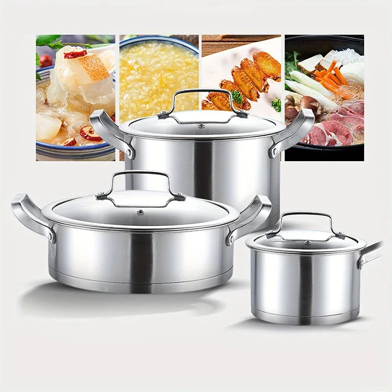 16/20/24 cm Stainless Steel Pot