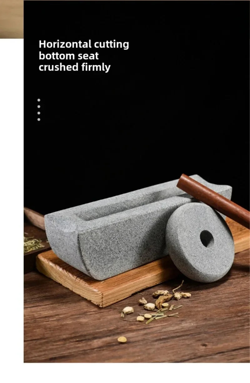 Stone Mill Dynasty Tea Mill Small Stone Mortar Pounding Mortar Rolling Mill Point Tea Matcha Tea Powder Tea Cake Grinding Machin