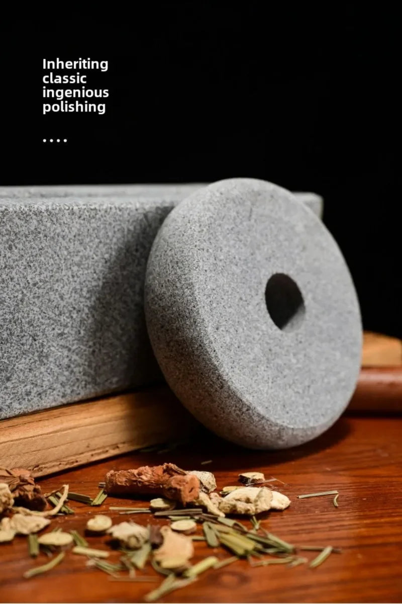 Stone Mill Dynasty Tea Mill Small Stone Mortar Pounding Mortar Rolling Mill Point Tea Matcha Tea Powder Tea Cake Grinding Machin