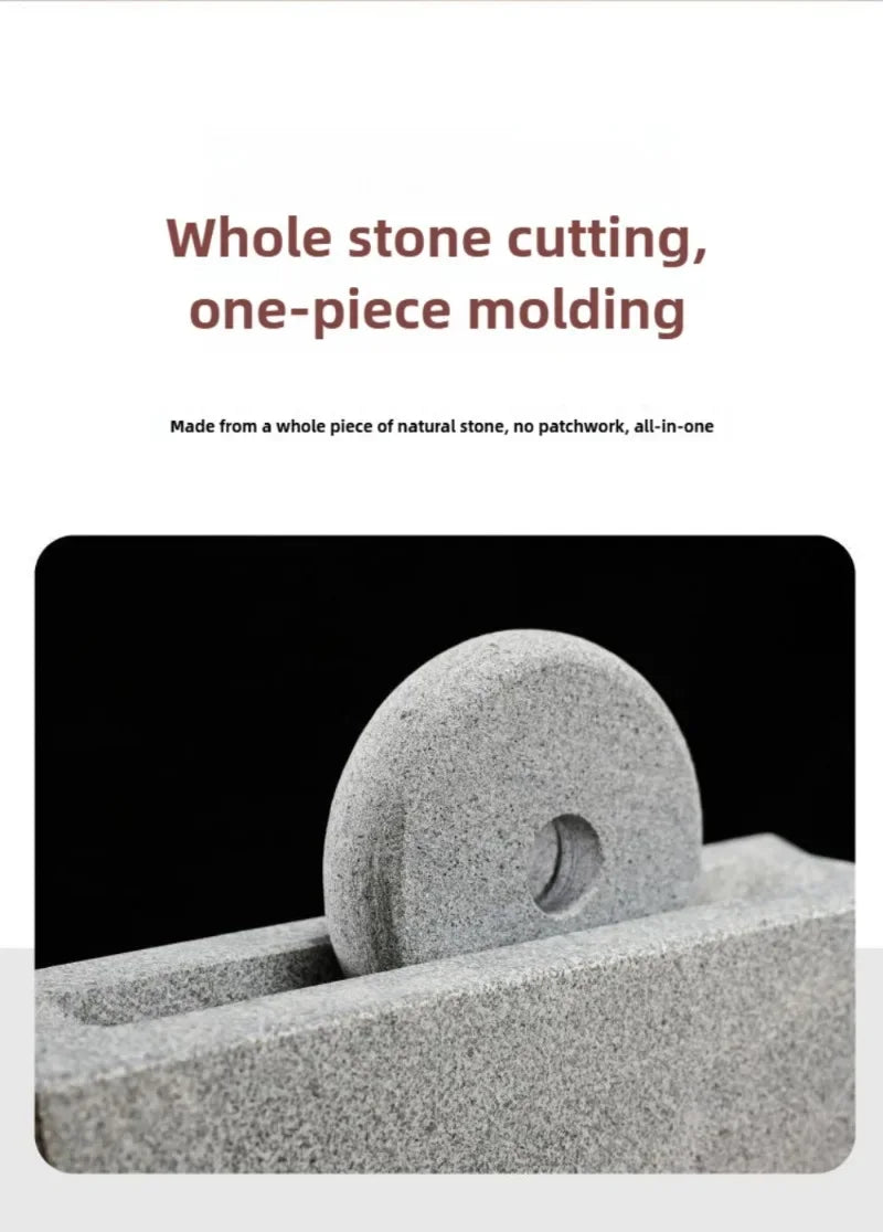 Stone Mill Dynasty Tea Mill Small Stone Mortar Pounding Mortar Rolling Mill Point Tea Matcha Tea Powder Tea Cake Grinding Machin
