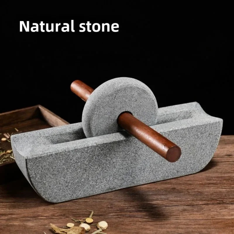 Stone Mill Dynasty Tea Mill Small Stone Mortar Pounding Mortar Rolling Mill Point Tea Matcha Tea Powder Tea Cake Grinding Machin