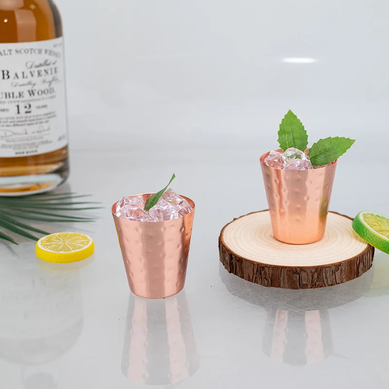4Pcs New 100% Copper Cups Pure Solid
