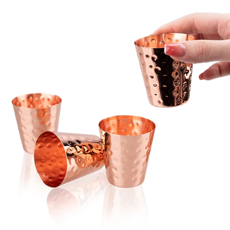 4Pcs New 100% Copper Cups Pure Solid