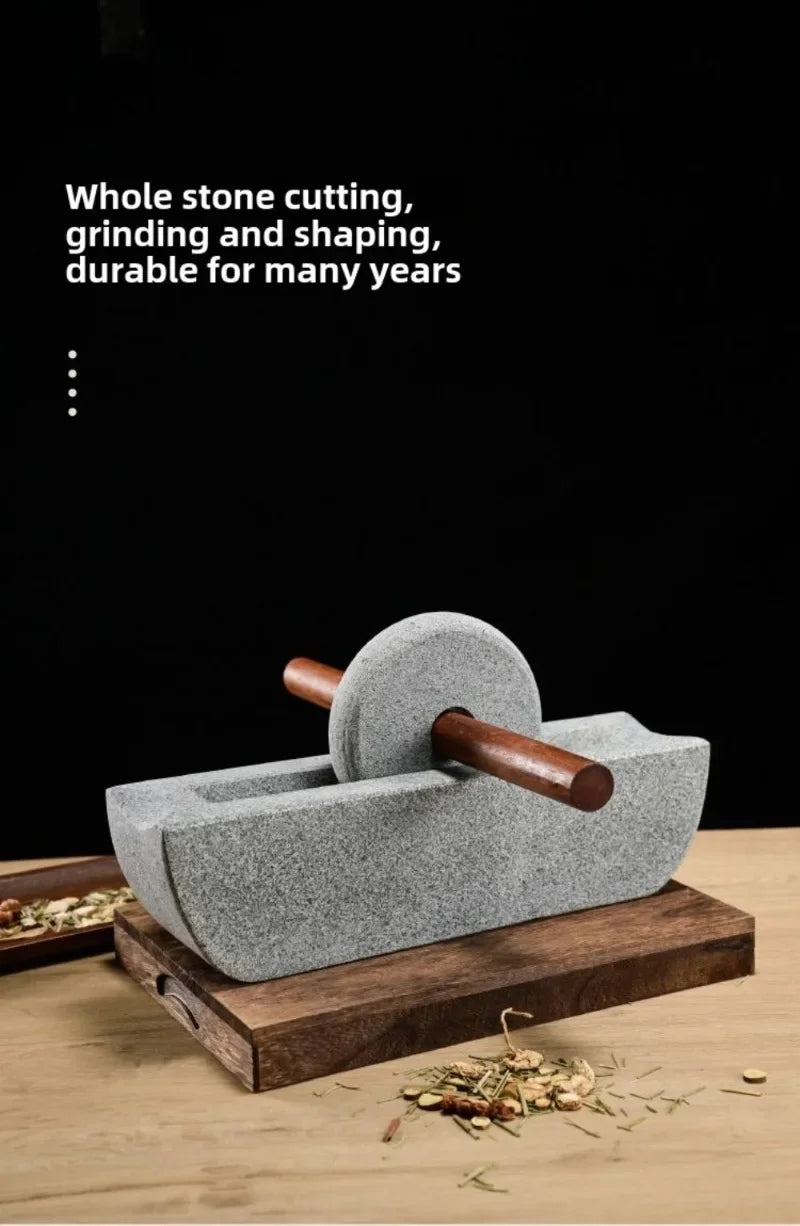 Stone Mill Dynasty Tea Mill Small Stone Mortar Pounding Mortar Rolling Mill Point Tea Matcha Tea Powder Tea Cake Grinding Machin
