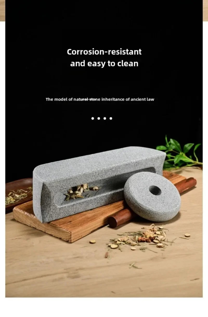 Stone Mill Dynasty Tea Mill Small Stone Mortar Pounding Mortar Rolling Mill Point Tea Matcha Tea Powder Tea Cake Grinding Machin