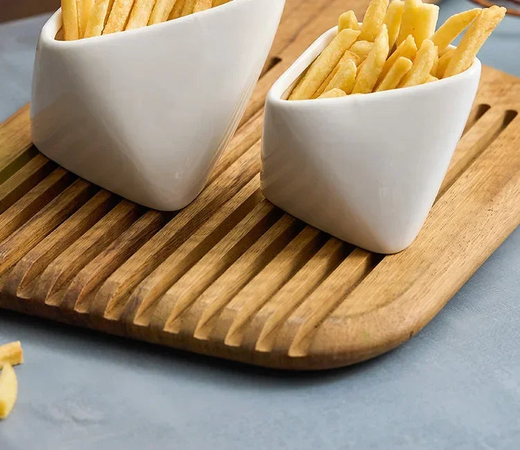 Three-dimensional folded French fries Cup ceramic cooking bowl characteristic hotel tableware snack plate dipping sauce.