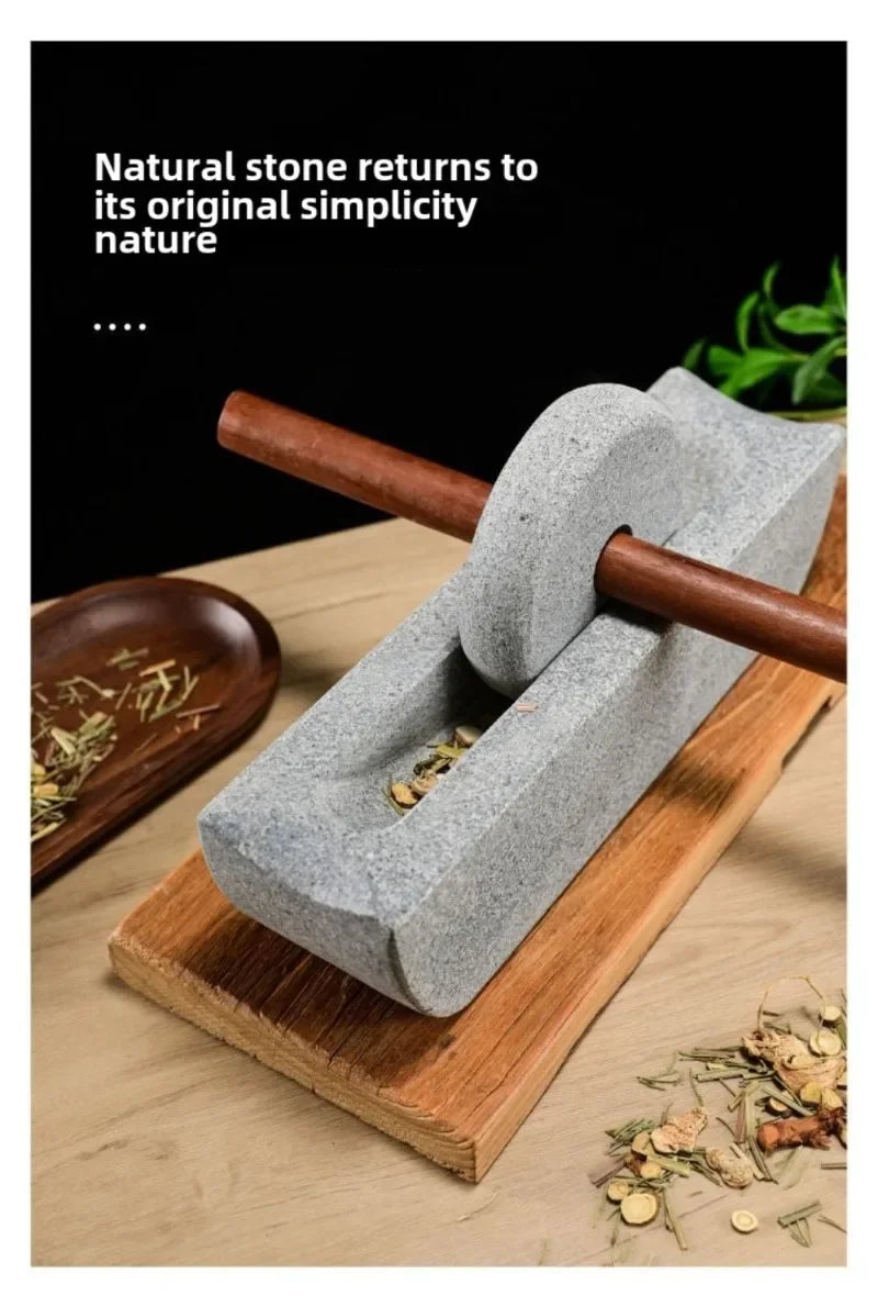 Stone Mill Dynasty Tea Mill Small Stone Mortar Pounding Mortar Rolling Mill Point Tea Matcha Tea Powder Tea Cake Grinding Machin