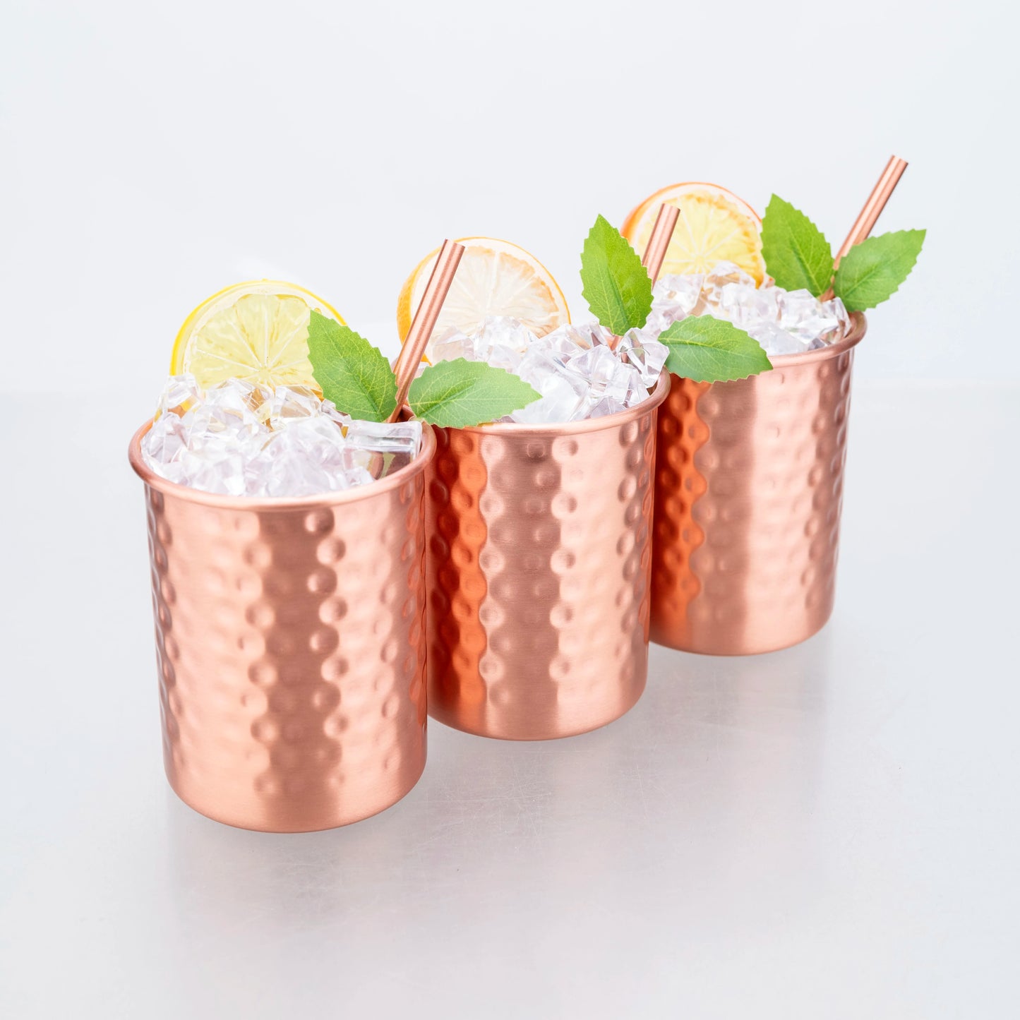 Copper Moscow Mule Mug With Straw 2/4PCS