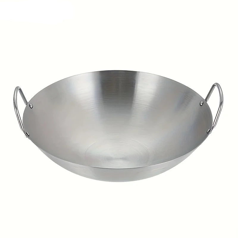Stainless Steel Wok Uncoated 26/28/30/32/34cm
