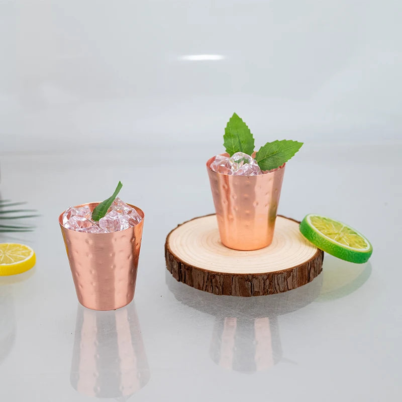 4Pcs New 100% Copper Cups Pure Solid