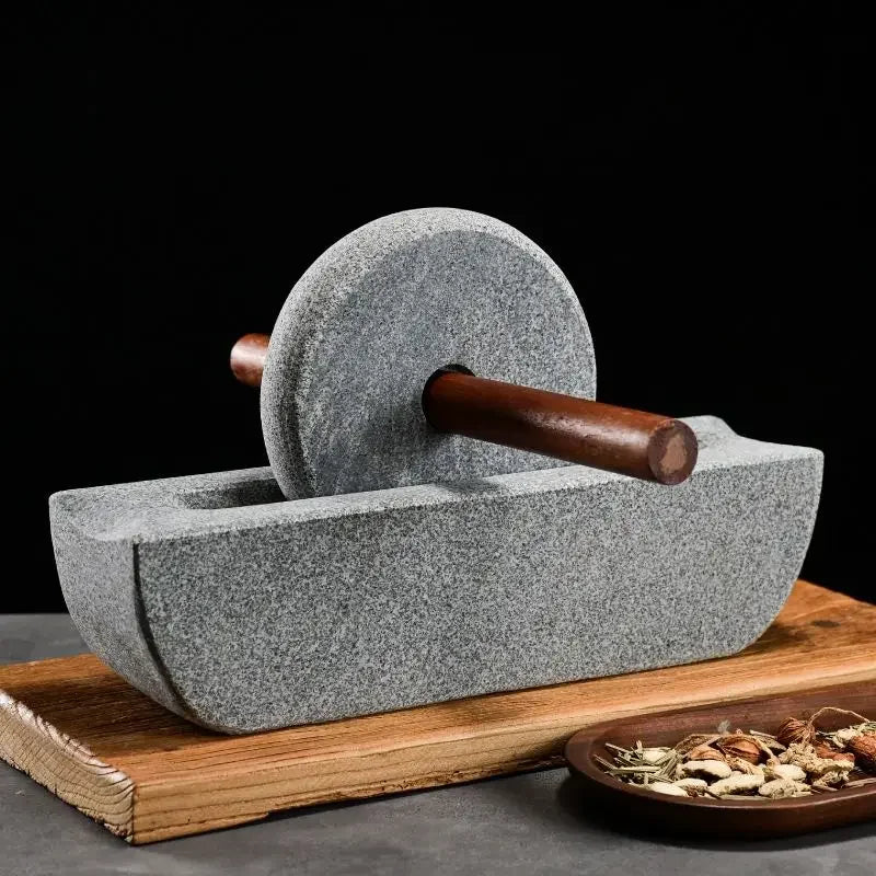 Stone Mill Dynasty Tea Mill Small Stone Mortar Pounding Mortar Rolling Mill Point Tea Matcha Tea Powder Tea Cake Grinding Machin