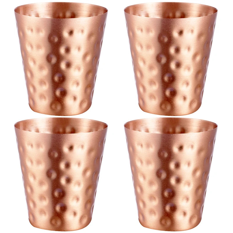 4Pcs New 100% Copper Cups Pure Solid