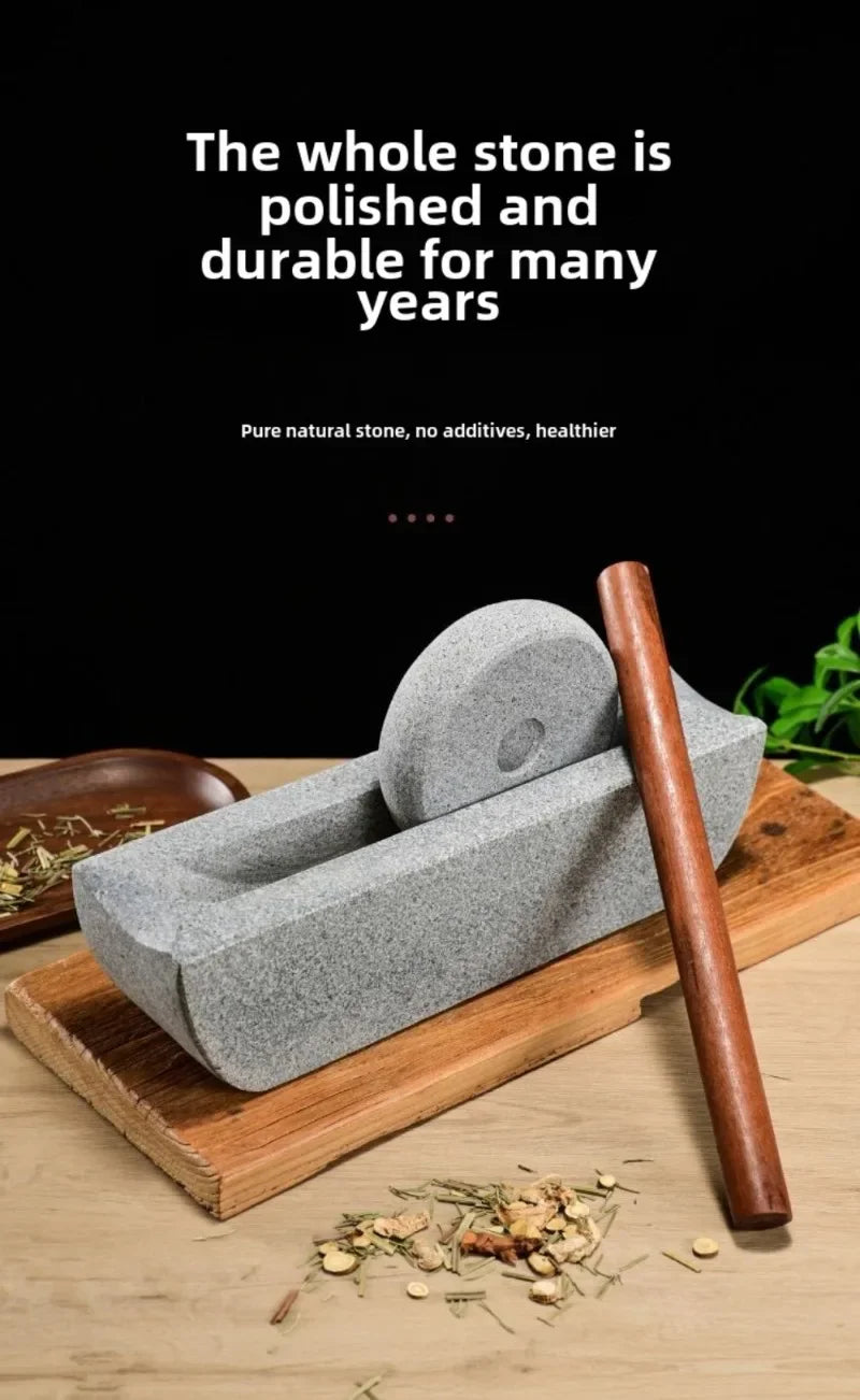 Stone Mill Dynasty Tea Mill Small Stone Mortar Pounding Mortar Rolling Mill Point Tea Matcha Tea Powder Tea Cake Grinding Machin