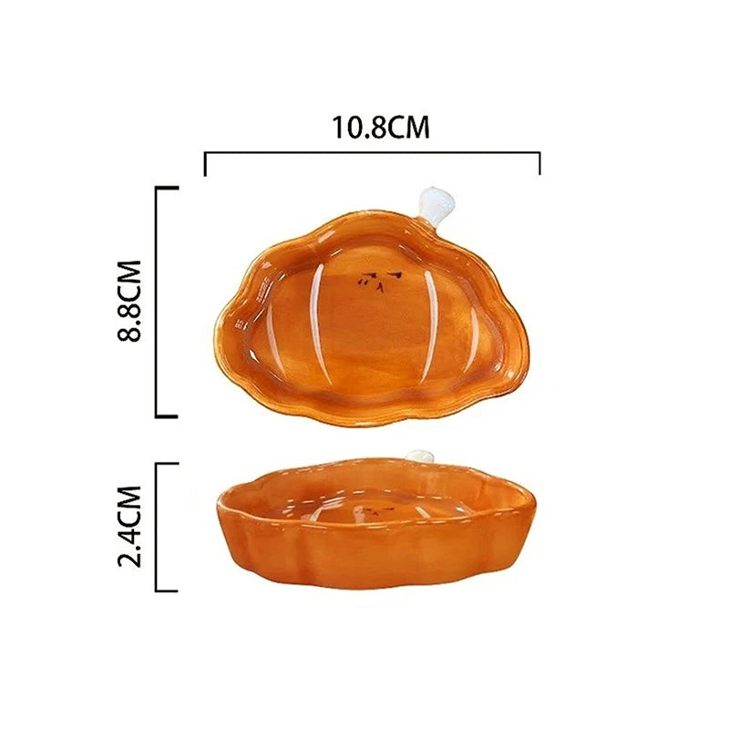 Cute Croissant Pattern Dessert Plate Ceramic Bread Plate Home Creative Plate Ceramic Seasoning Plate Dipping Plate