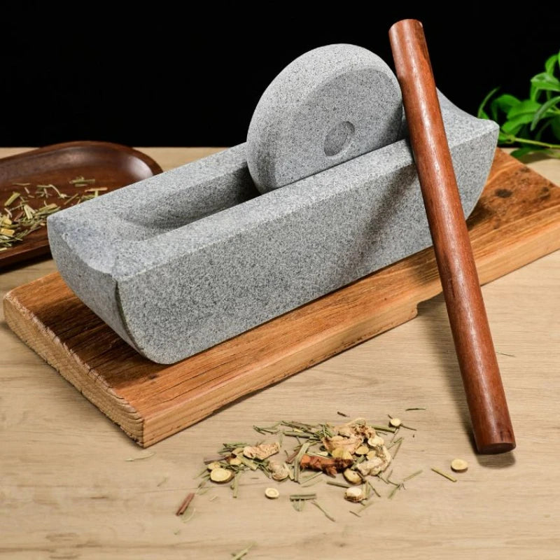 Stone Mill Dynasty Tea Mill Small Stone Mortar Pounding Mortar Rolling Mill Point Tea Matcha Tea Powder Tea Cake Grinding Machin