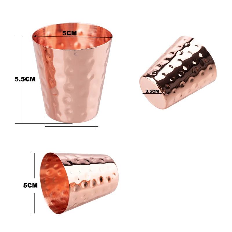 4Pcs New 100% Copper Cups Pure Solid