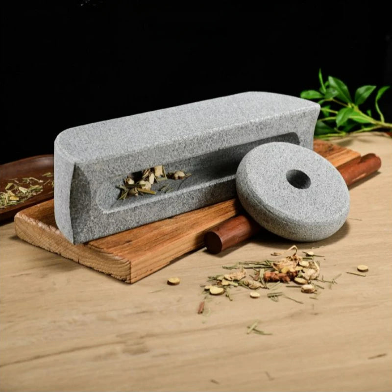 Stone Mill Dynasty Tea Mill Small Stone Mortar Pounding Mortar Rolling Mill Point Tea Matcha Tea Powder Tea Cake Grinding Machin