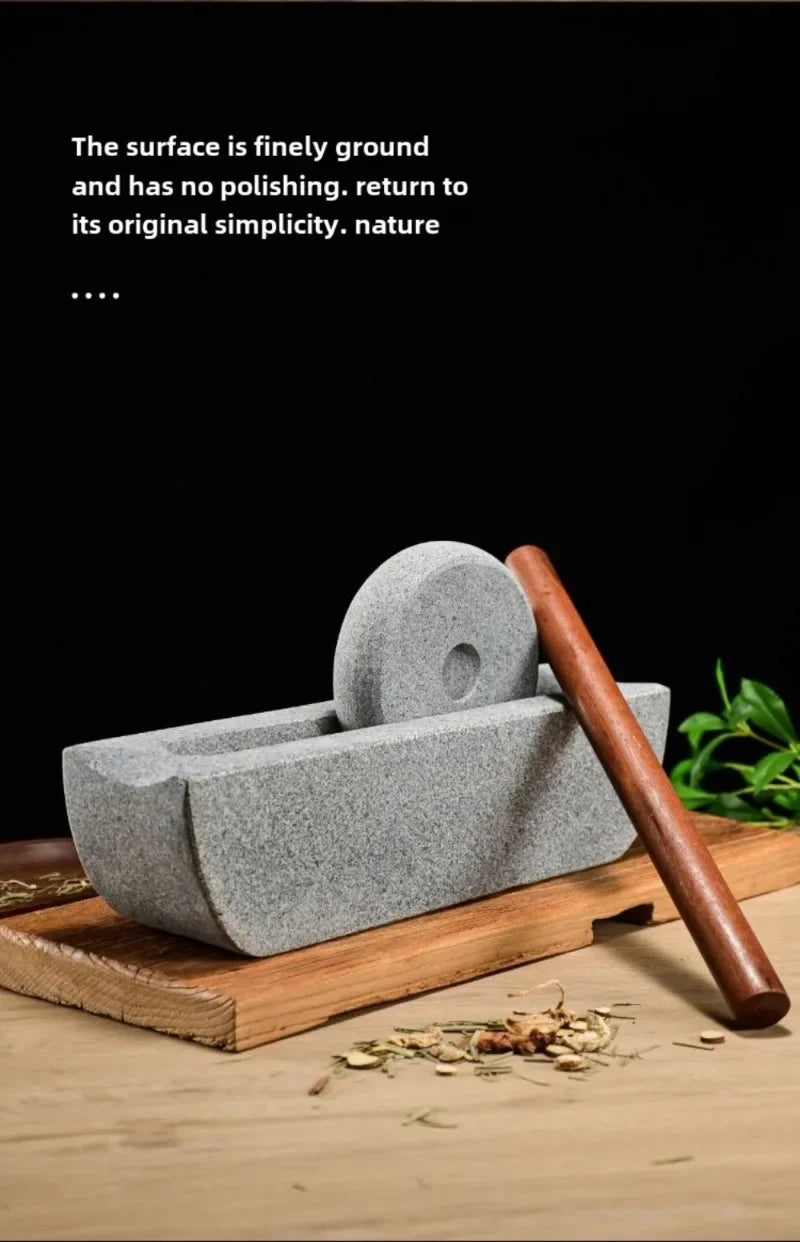 Stone Mill Dynasty Tea Mill Small Stone Mortar Pounding Mortar Rolling Mill Point Tea Matcha Tea Powder Tea Cake Grinding Machin
