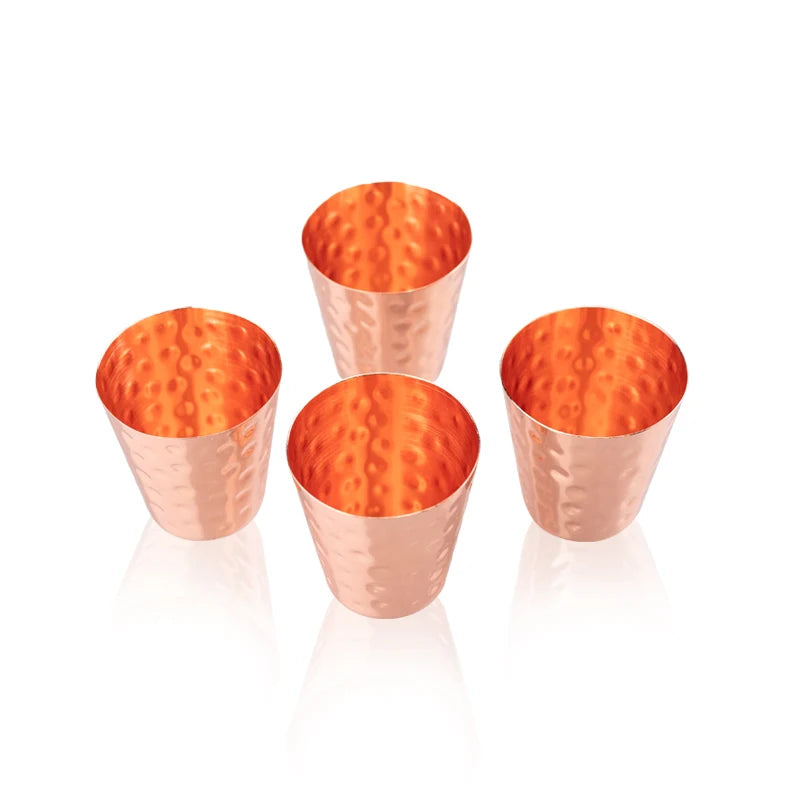 4Pcs New 100% Copper Cups Pure Solid