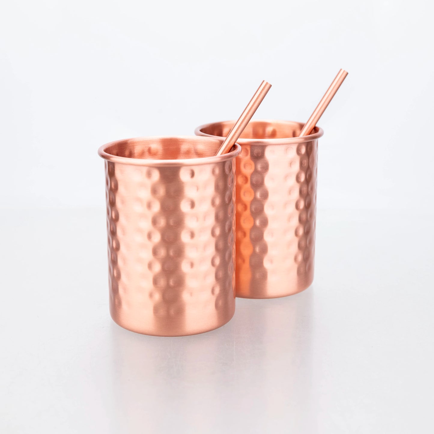 Copper Moscow Mule Mug With Straw 2/4PCS