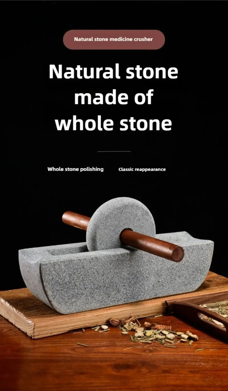 Stone Mill Dynasty Tea Mill Small Stone Mortar Pounding Mortar Rolling Mill Point Tea Matcha Tea Powder Tea Cake Grinding Machin