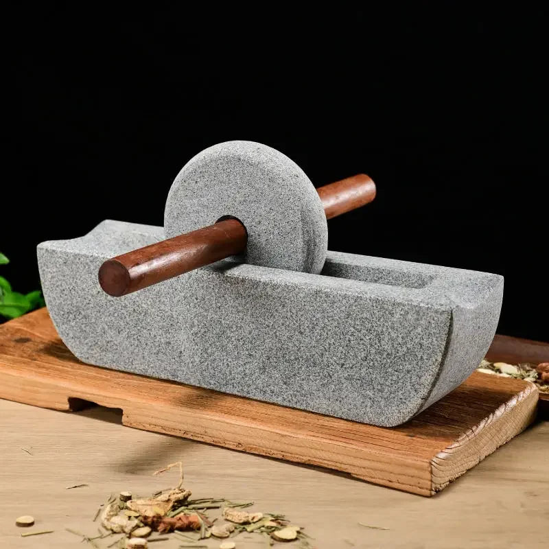 Stone Mill Dynasty Tea Mill Small Stone Mortar Pounding Mortar Rolling Mill Point Tea Matcha Tea Powder Tea Cake Grinding Machin