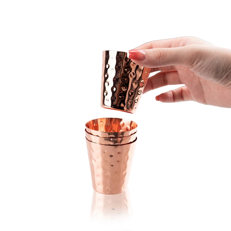 4Pcs New 100% Copper Cups Pure Solid